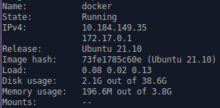 multipass info docker output
multipass docker portainer