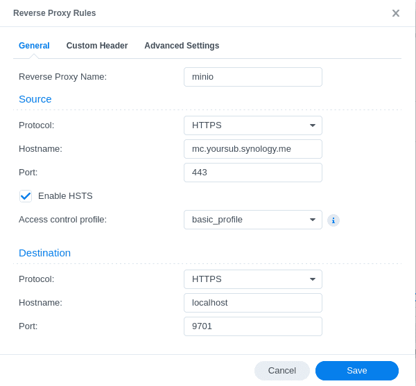 minio docker synology custom domain
reverse proxy part 3